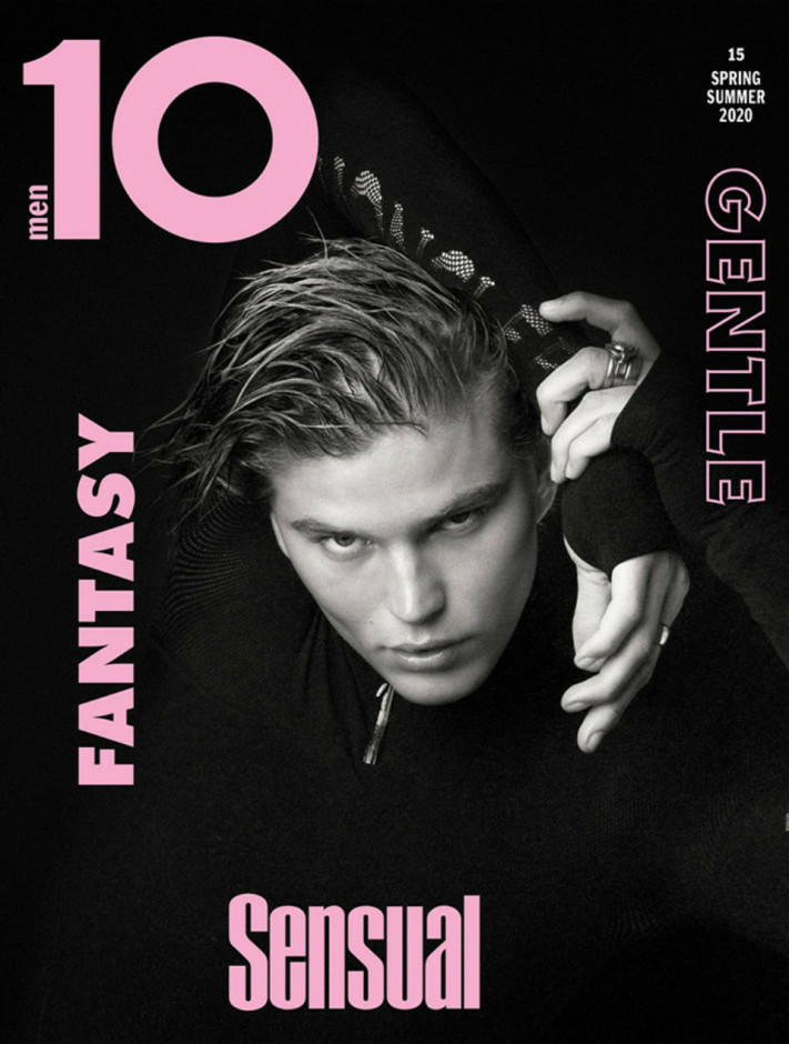 Jordan Barrett featured on the 10 Men cover from March 2020