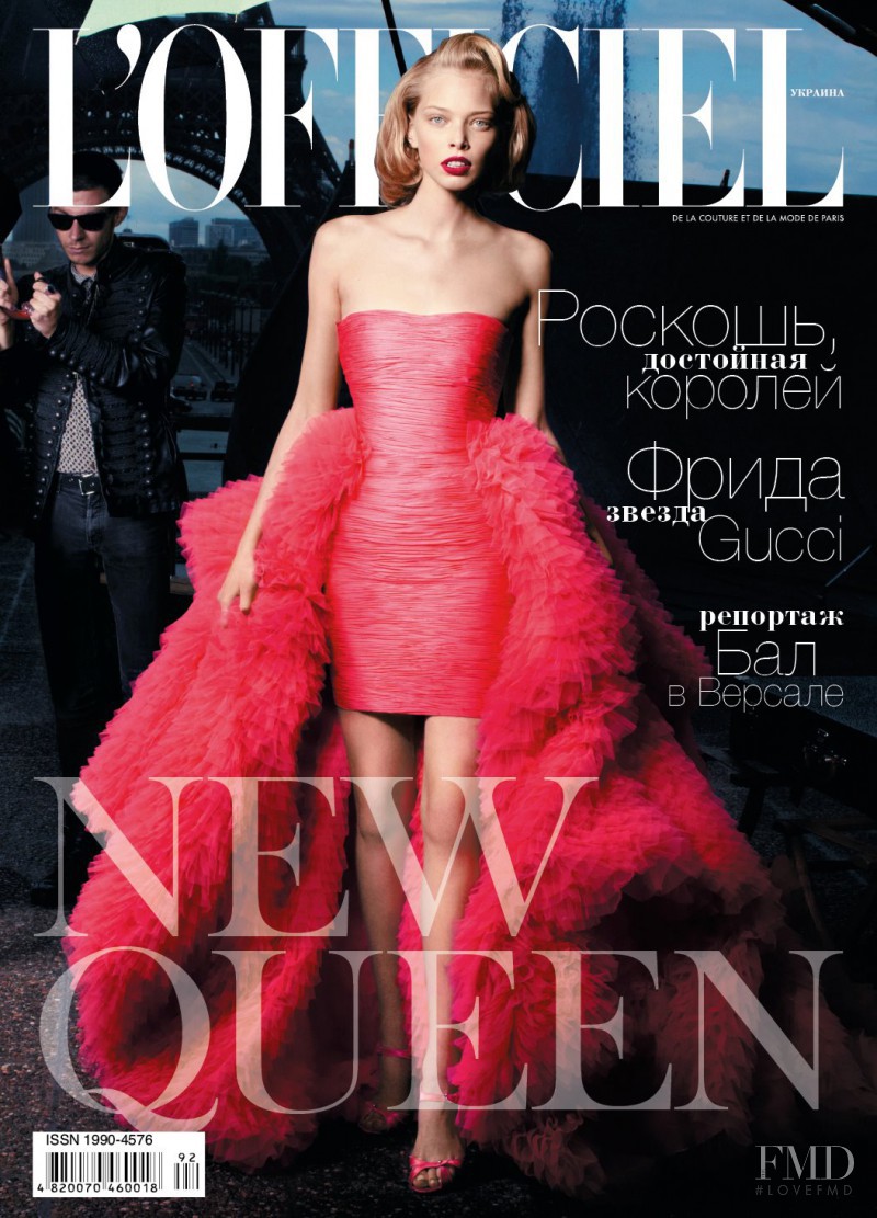 Tanya Dyagileva featured on the L\'Officiel Ukraine cover from November 2011