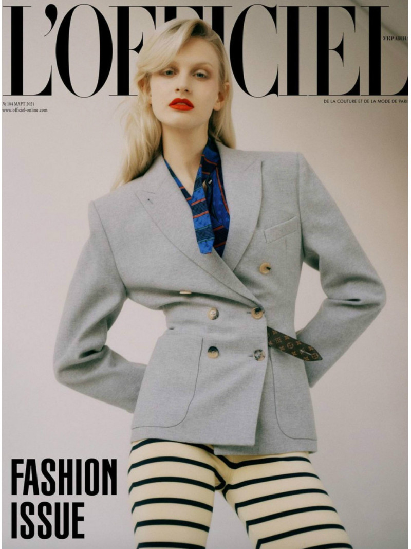 Isabel Thuma featured on the L\'Officiel Ukraine cover from March 2021