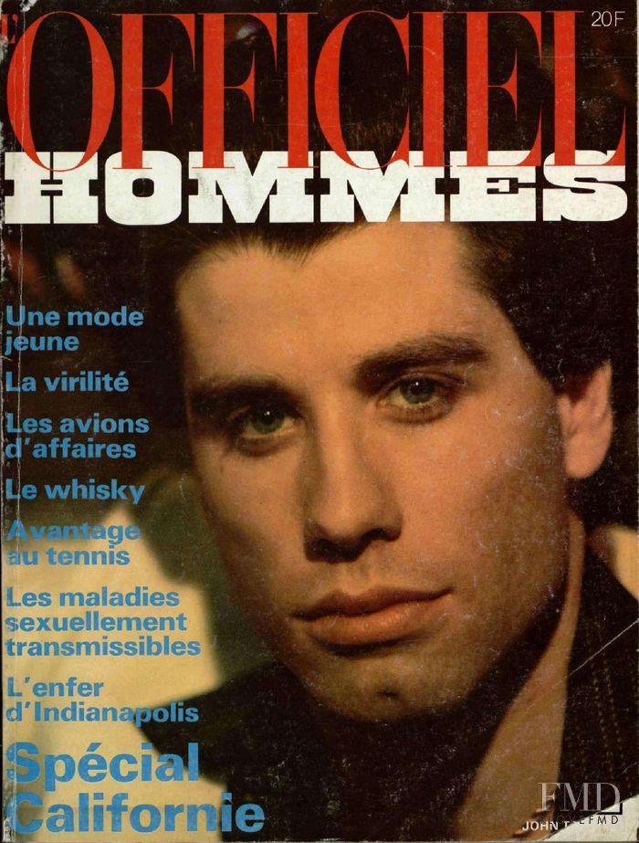 John Travolta featured on the L\'Officiel Hommes cover from April 1978