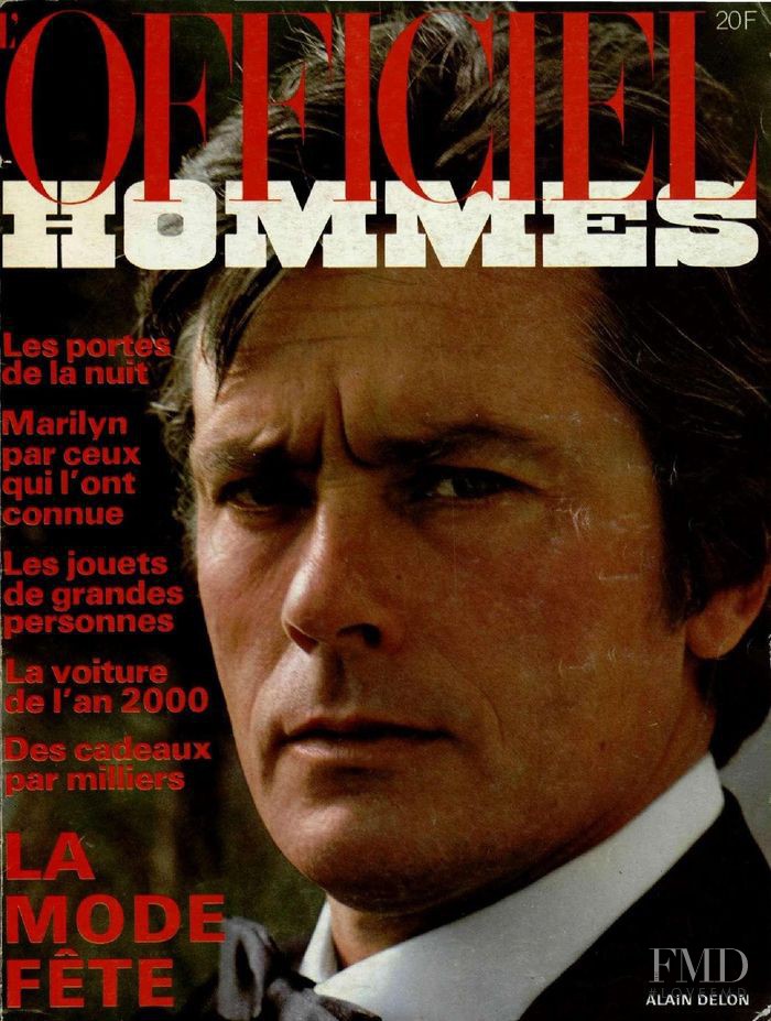 Alain Delon featured on the L\'Officiel Hommes cover from December 1978