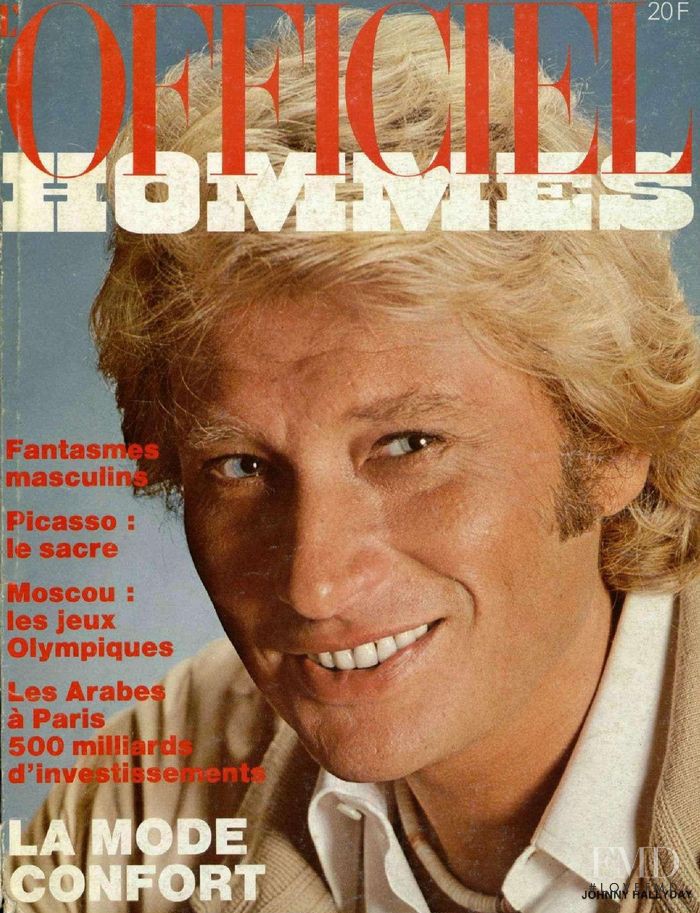 Johnny Hallyday featured on the L\'Officiel Hommes cover from August 1979