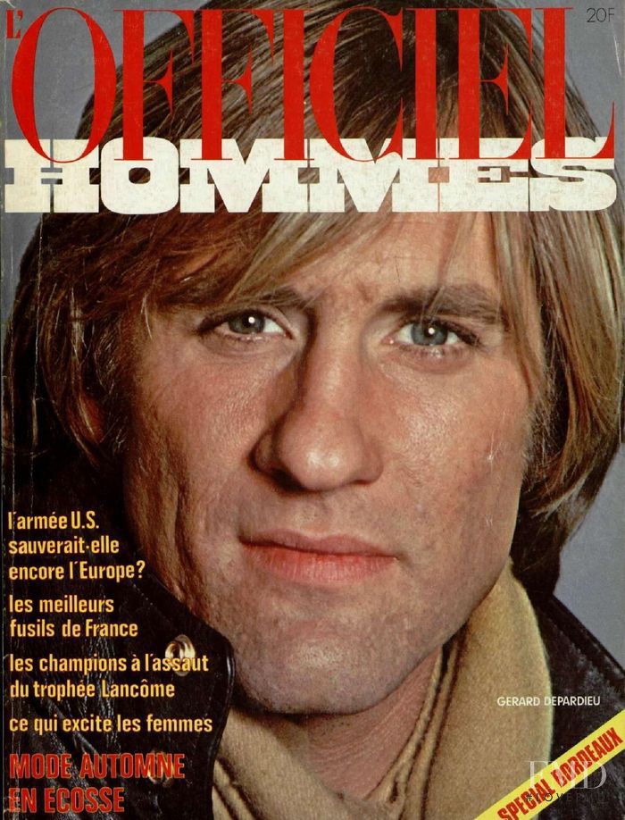 Gerard Depardieu featured on the L\'Officiel Hommes cover from April 1980