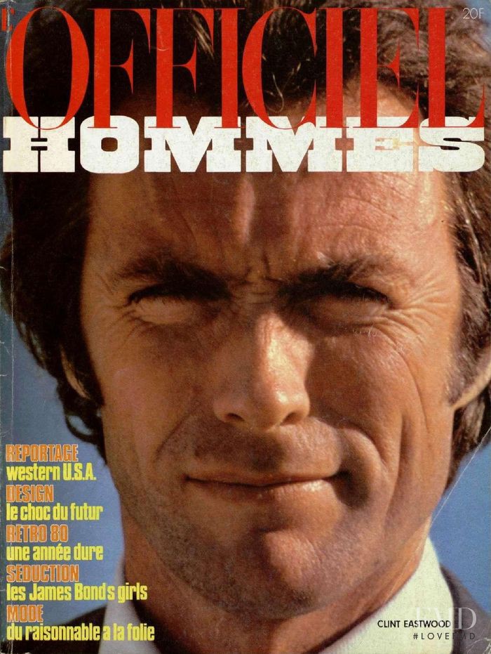 Clint Eastwood featured on the L\'Officiel Hommes cover from September 1980