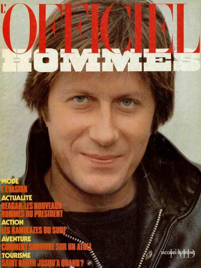 Jacques Dutronc featured on the L\'Officiel Hommes cover from February 1981