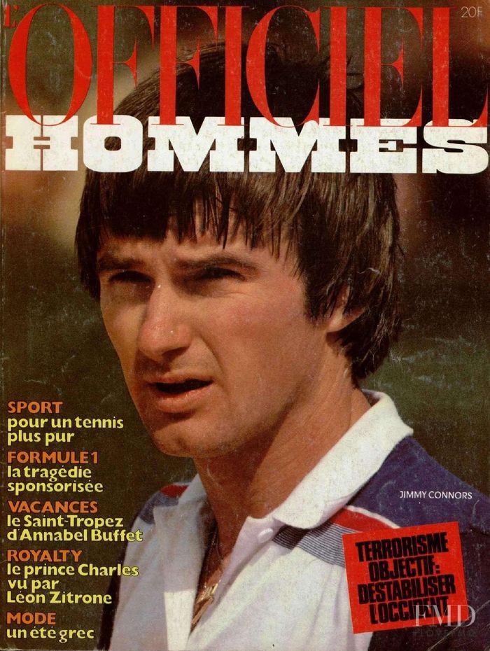 Jimmy Connors featured on the L\'Officiel Hommes cover from June 1981