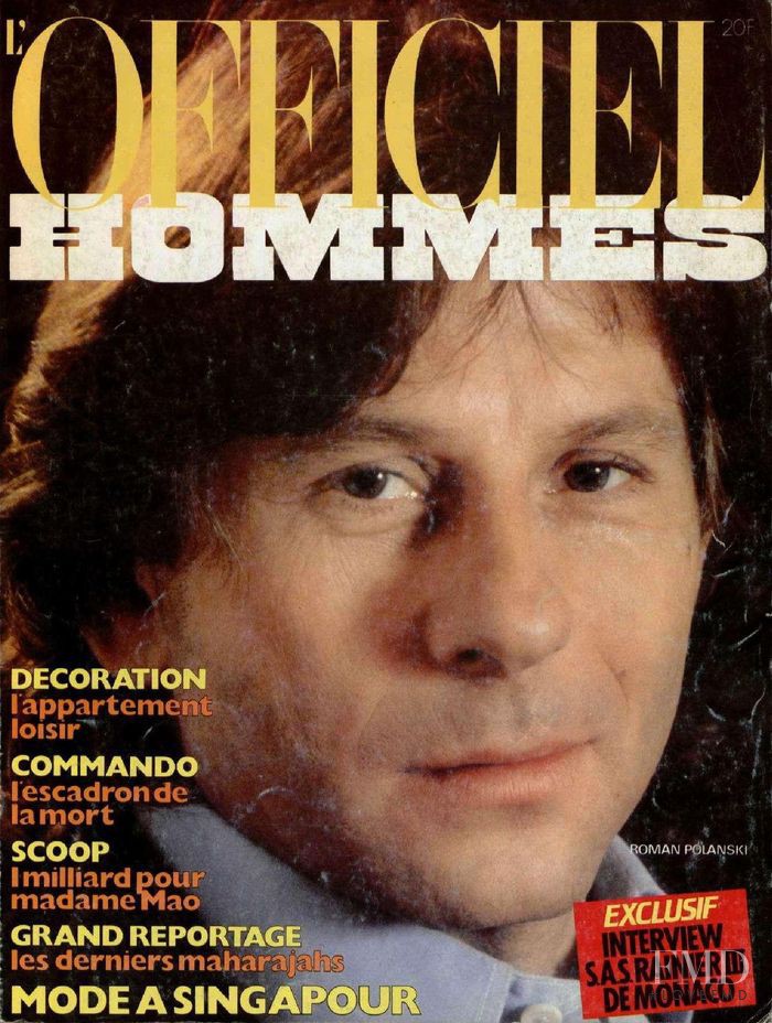 Roman Polanski featured on the L\'Officiel Hommes cover from February 1982