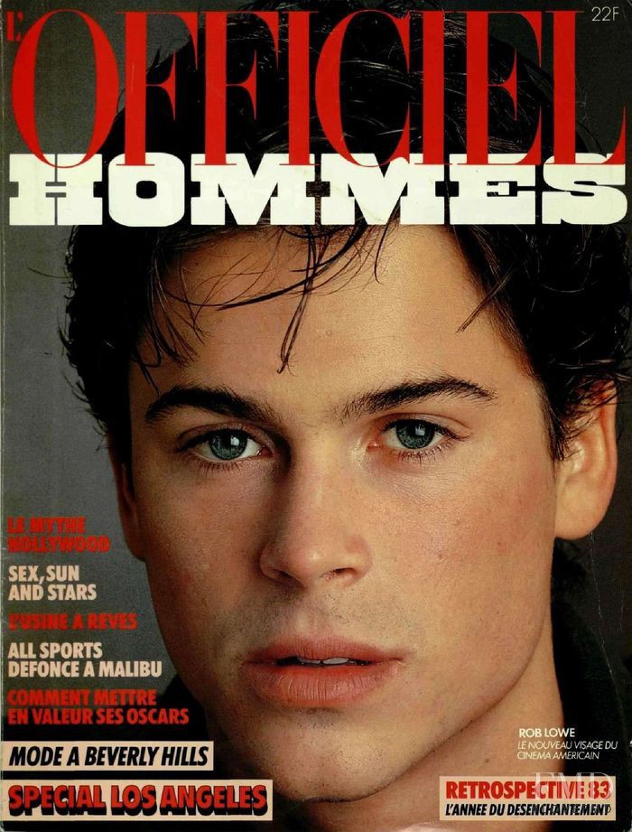 Rob Lowe featured on the L\'Officiel Hommes cover from December 1983