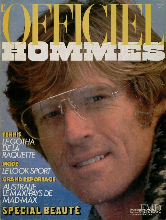 Robert Redford featured on the L\'Officiel Hommes cover from April 1984