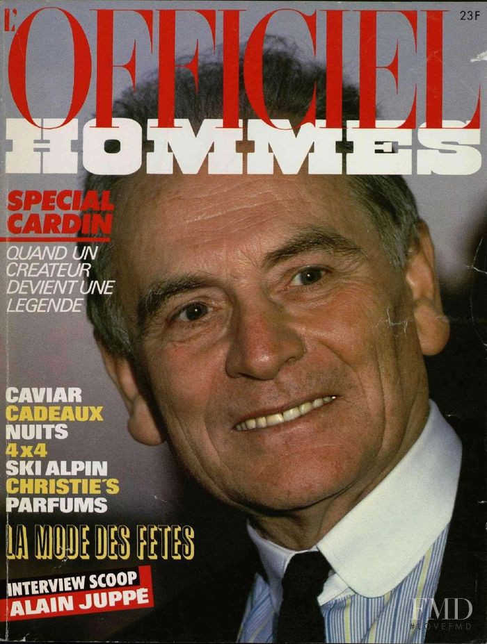  featured on the L\'Officiel Hommes cover from December 1985