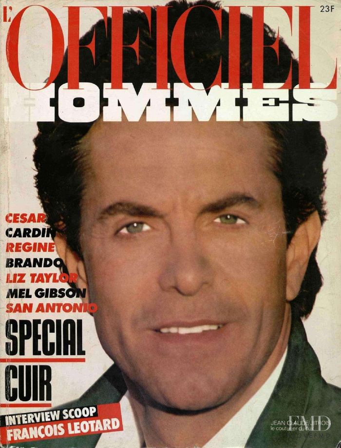 Jean Claude Jitrois featured on the L\'Officiel Hommes cover from November 1985