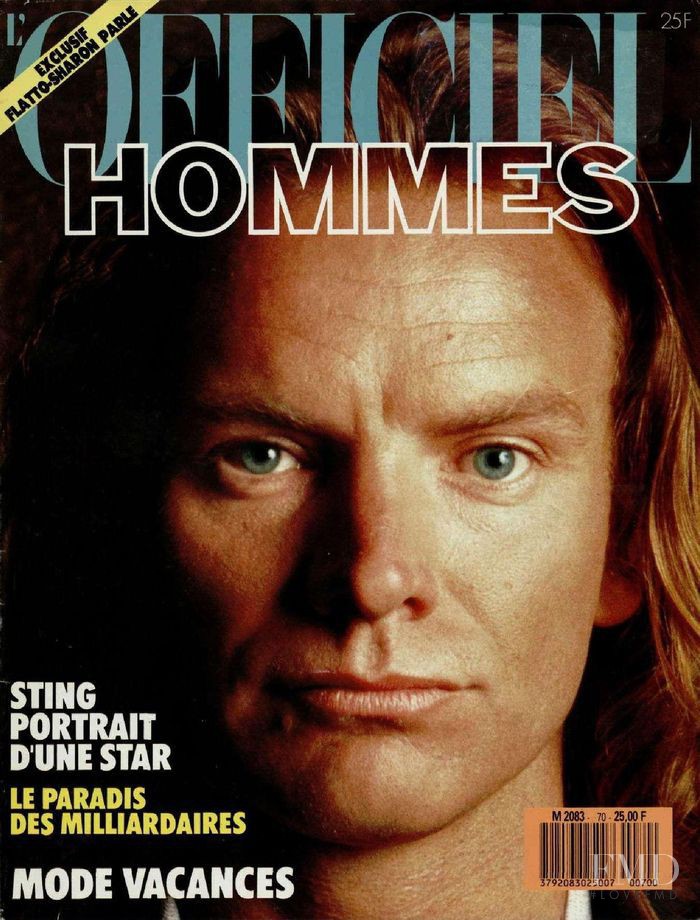  featured on the L\'Officiel Hommes cover from April 1988