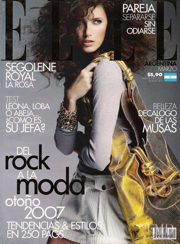 Michelle Alves featured on the Elle Argentina cover from March 2007