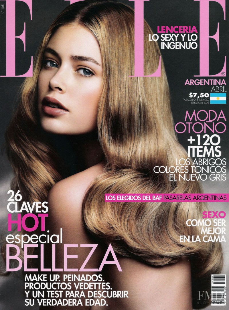 Doutzen Kroes featured on the Elle Argentina cover from April 2008