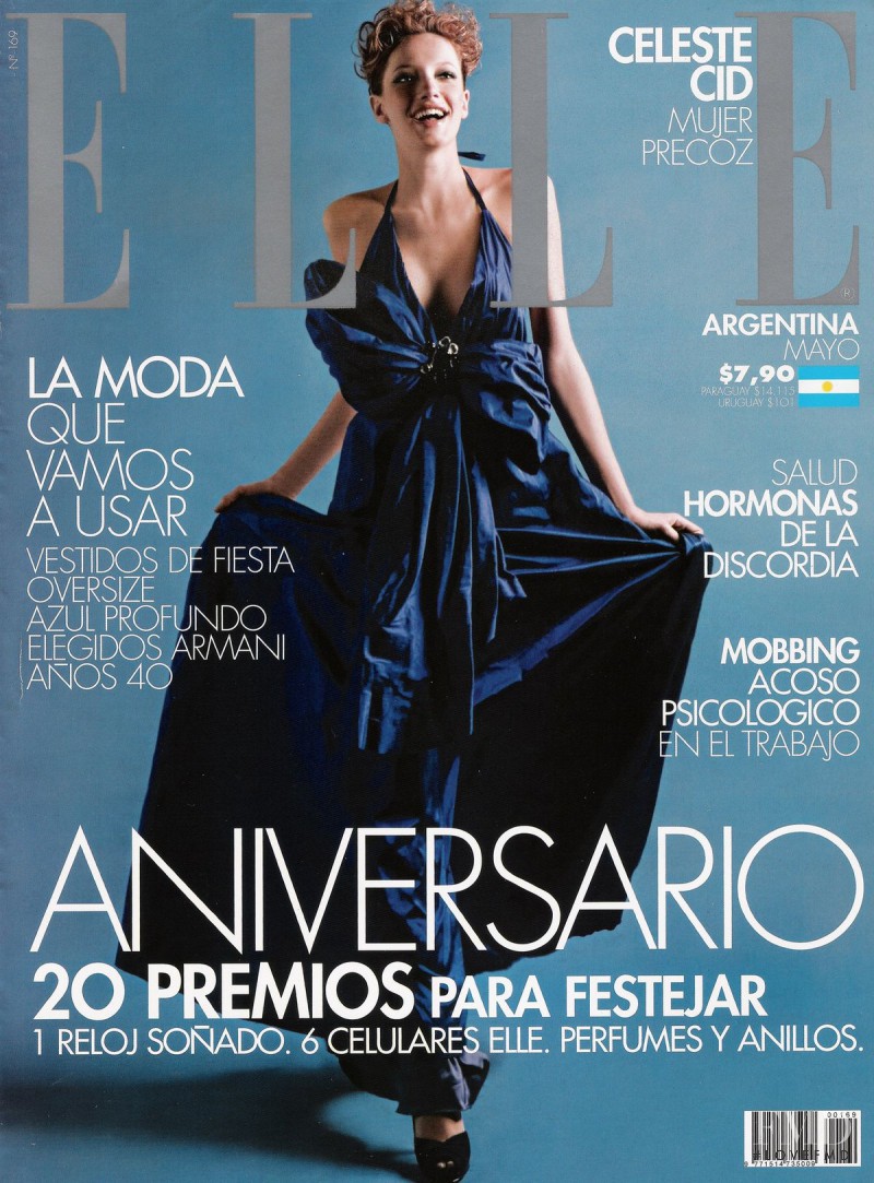 Milagros Schmoll featured on the Elle Argentina cover from May 2008