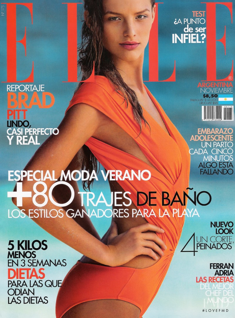 Michaela Kocianova featured on the Elle Argentina cover from November 2008