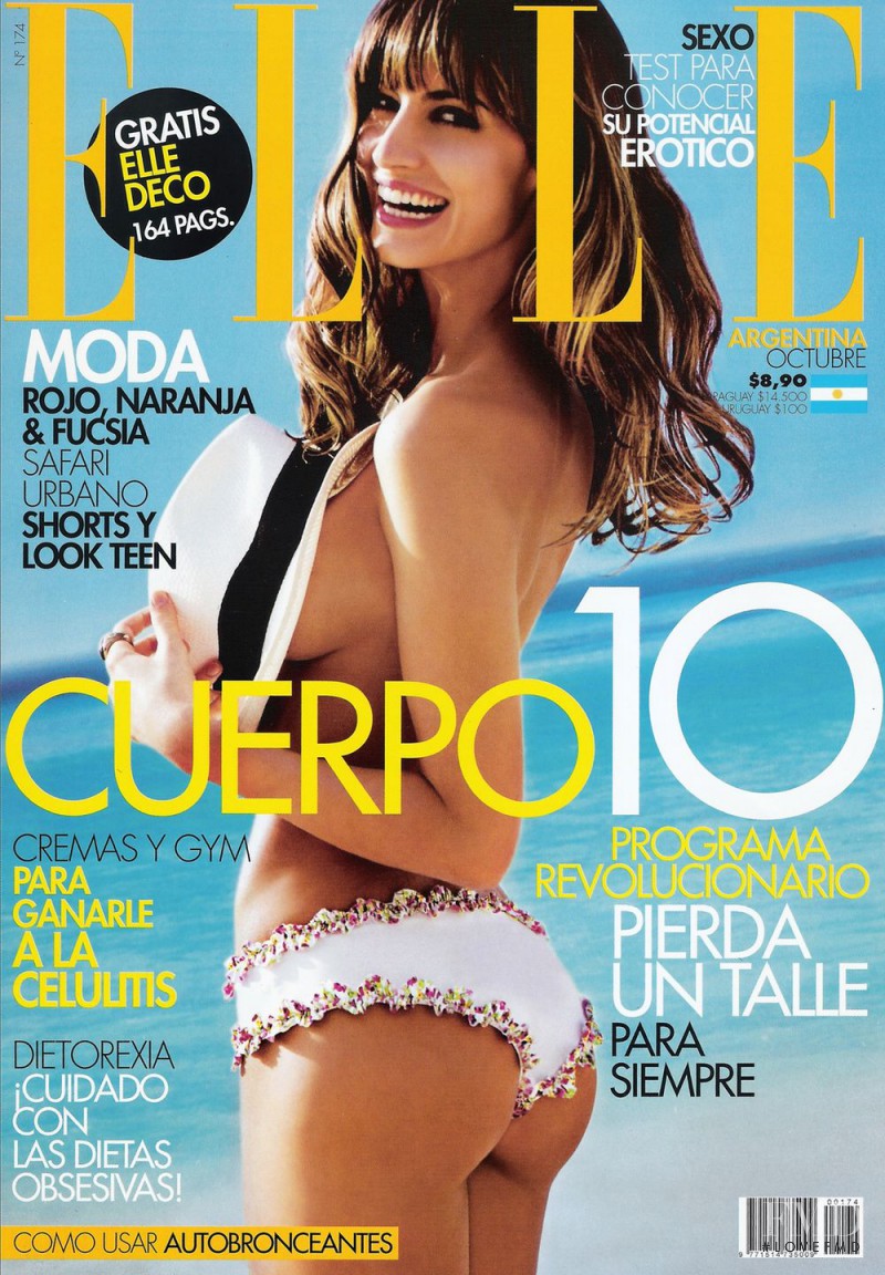 Ariadne Artiles featured on the Elle Argentina cover from October 2008
