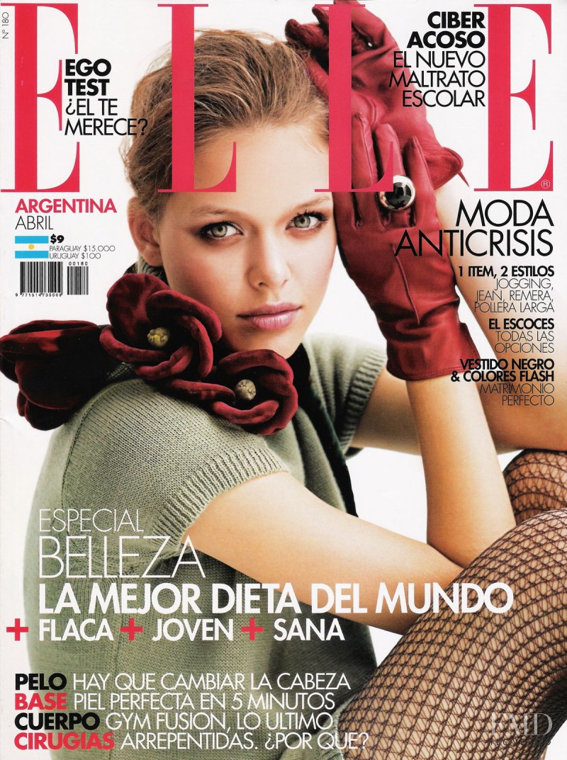 Marcela Vivan featured on the Elle Argentina cover from April 2009