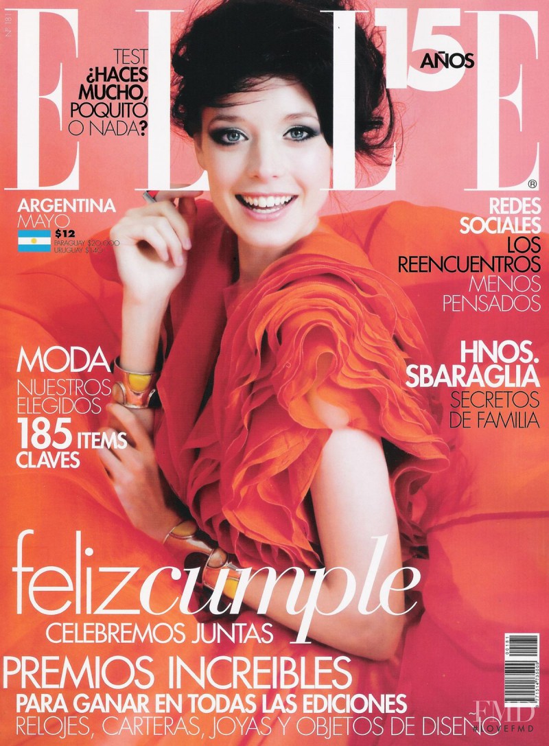 Valeria García featured on the Elle Argentina cover from May 2009