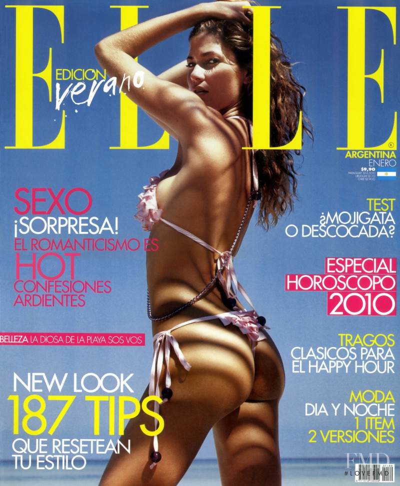 Callie Mahoney featured on the Elle Argentina cover from January 2010