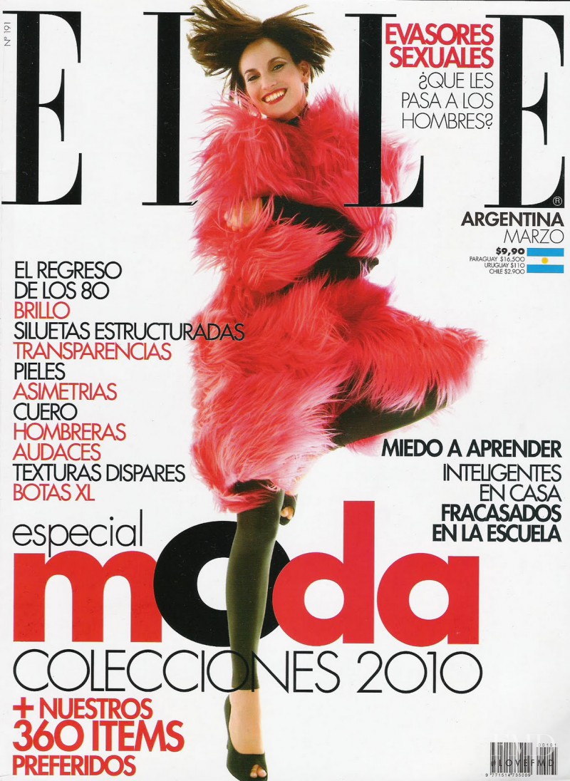 Florencia Fabiano featured on the Elle Argentina cover from March 2010