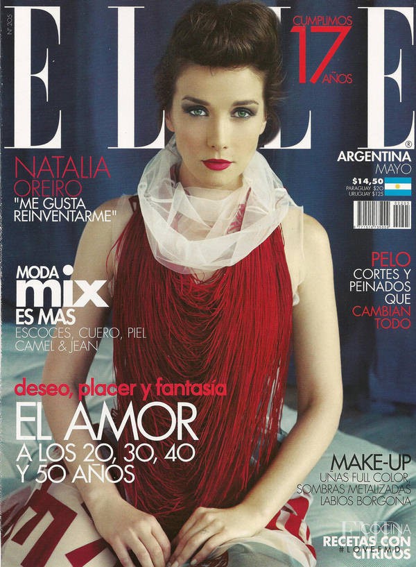 Natalia Oreiro featured on the Elle Argentina cover from May 2011