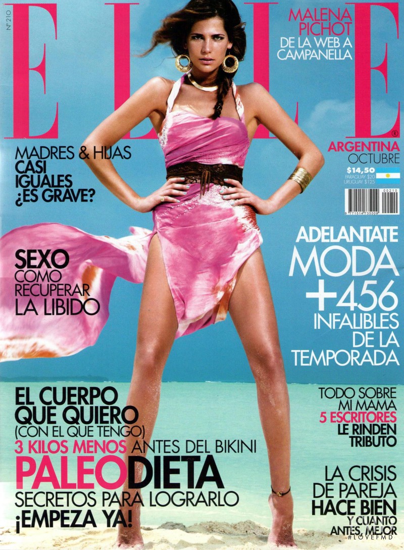 Silvia Ranguelova featured on the Elle Argentina cover from October 2011