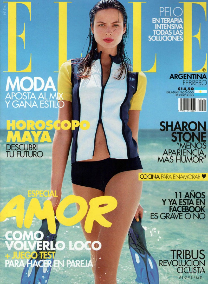Simone Doreleijers featured on the Elle Argentina cover from February 2012