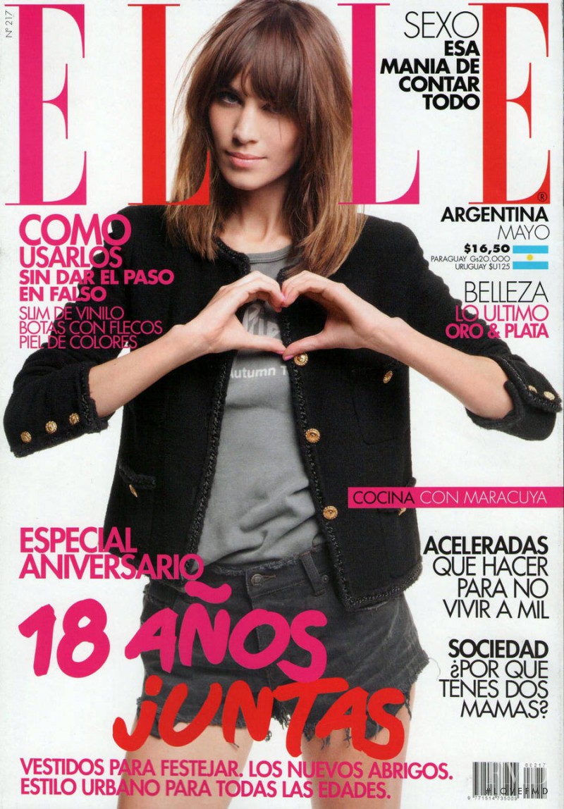 Alexa Chung featured on the Elle Argentina cover from May 2012