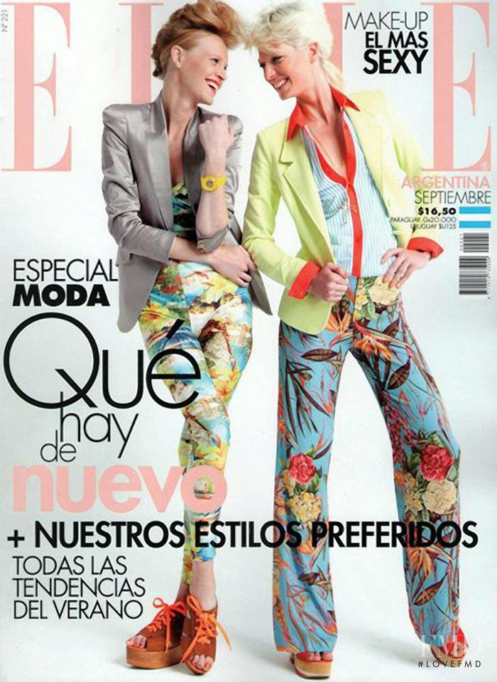 Martina Correa, Aline Thiel featured on the Elle Argentina cover from September 2012