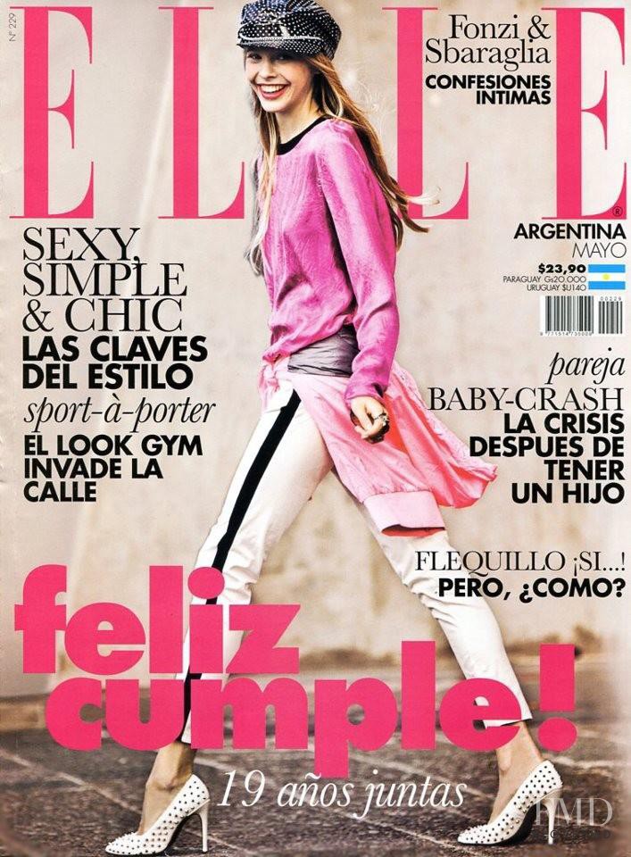 Sofia Krawczyk featured on the Elle Argentina cover from May 2013