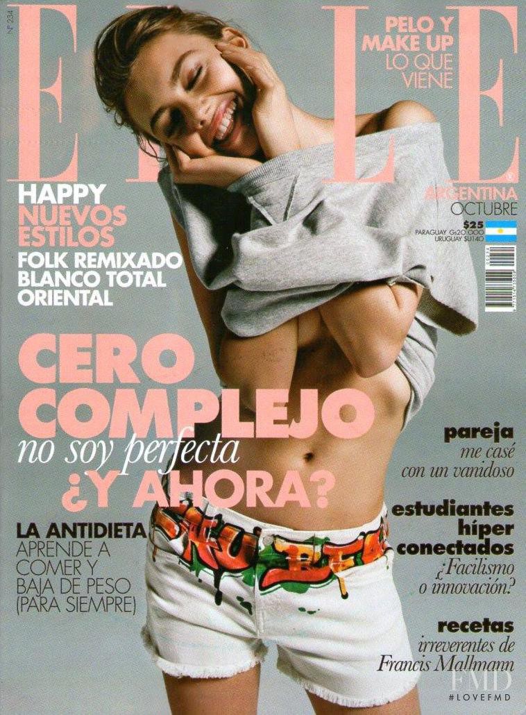 Hanna Verhees featured on the Elle Argentina cover from October 2013