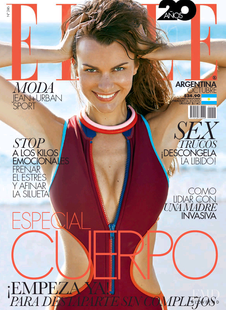 Filippa Hamilton featured on the Elle Argentina cover from October 2014