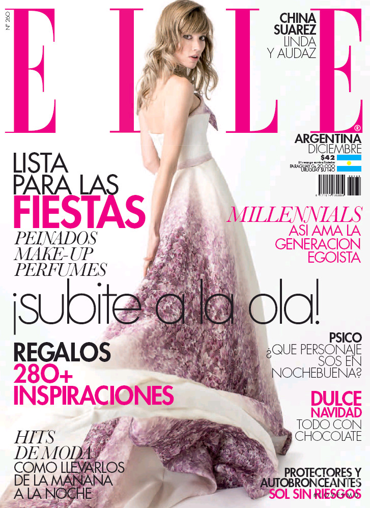 Florencia Chiaramoni  featured on the Elle Argentina cover from December 2015