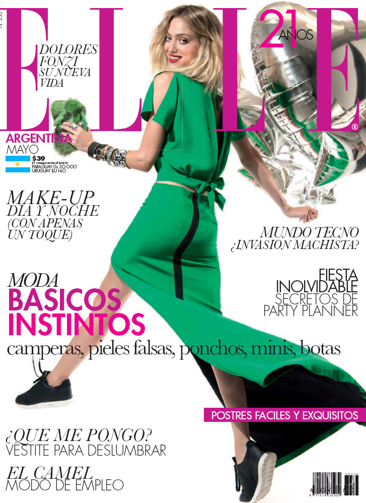 Dana Luz Almada featured on the Elle Argentina cover from May 2015