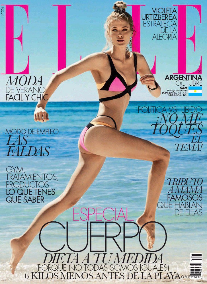 Michelle Buswell featured on the Elle Argentina cover from October 2015