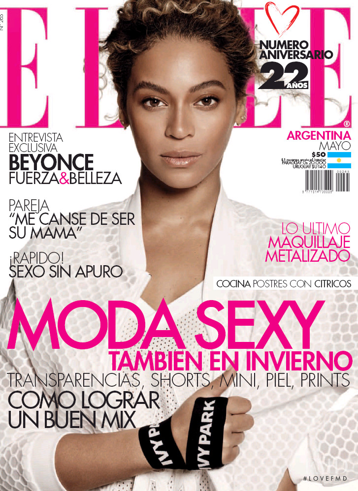Beyoncé  featured on the Elle Argentina cover from May 2016