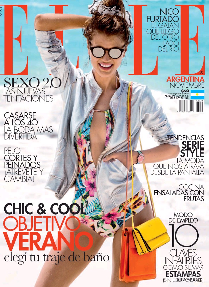 Mariana Bayon featured on the Elle Argentina cover from November 2016