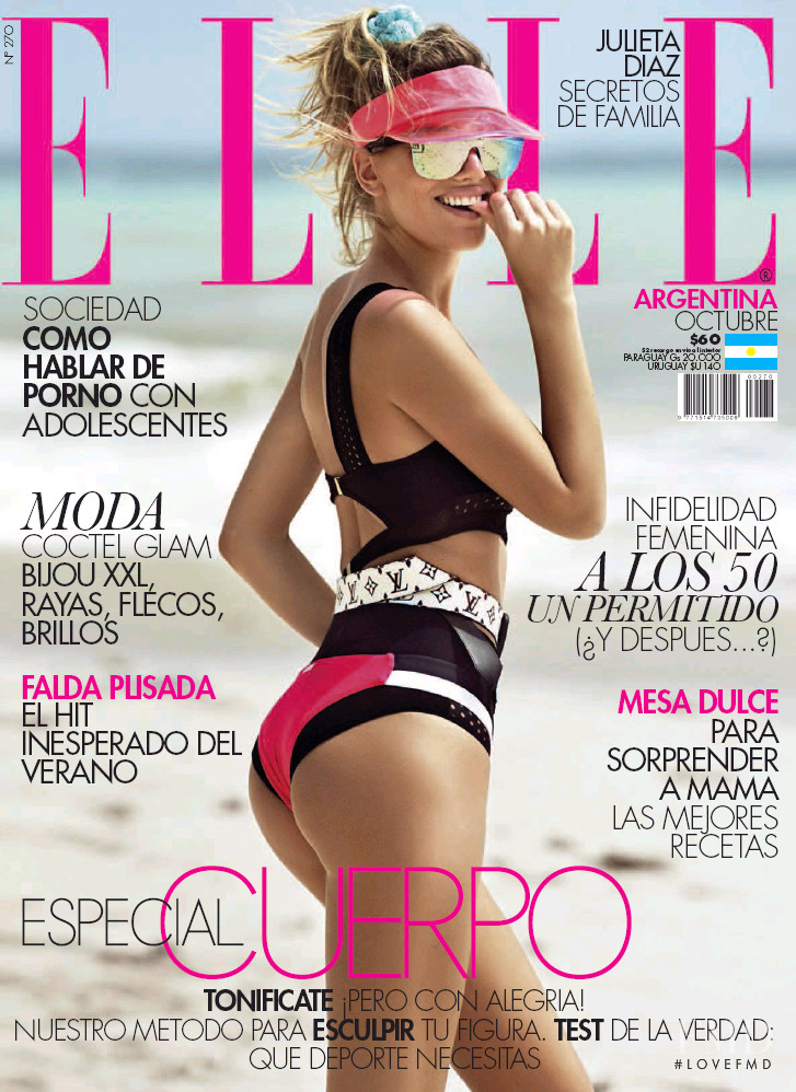 Bregje Heinen featured on the Elle Argentina cover from October 2016
