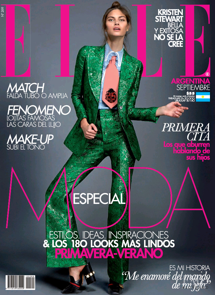 Anja Voskresenska  featured on the Elle Argentina cover from September 2016