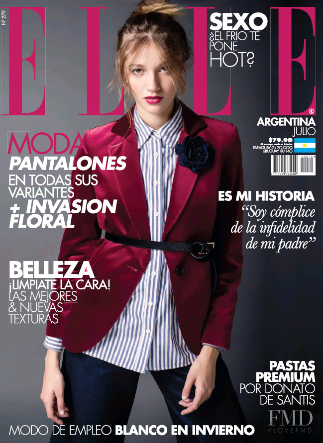 Agostina Barbagelata  featured on the Elle Argentina cover from July 2017