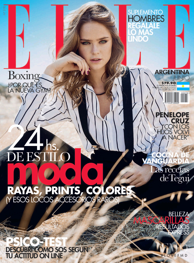 Inna Moll  featured on the Elle Argentina cover from June 2017