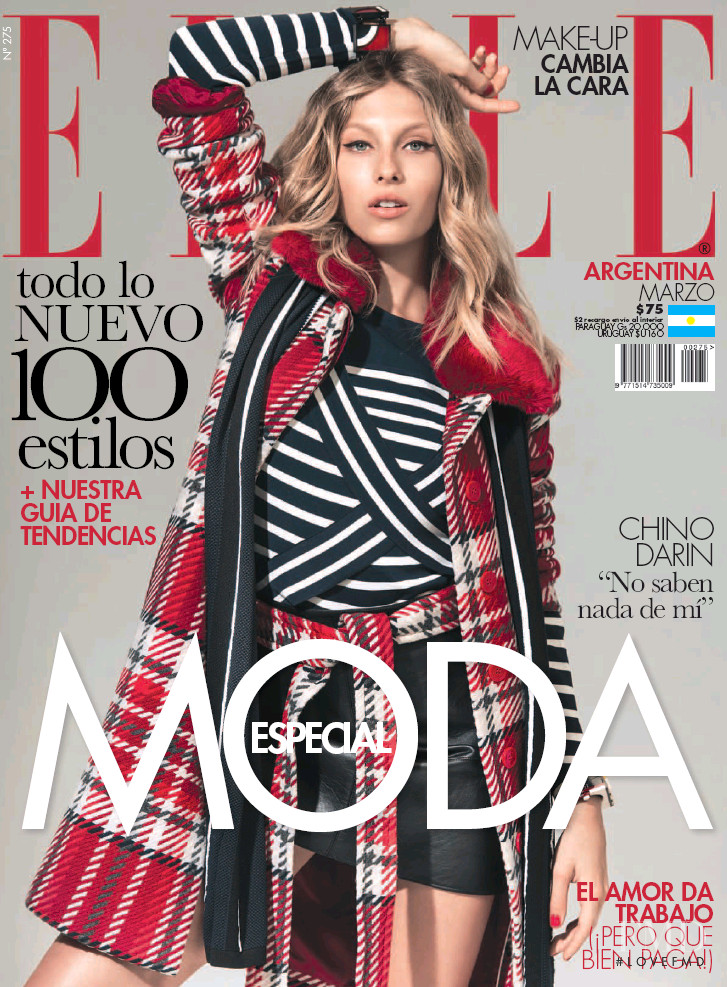 Katharina Kaminski featured on the Elle Argentina cover from March 2017