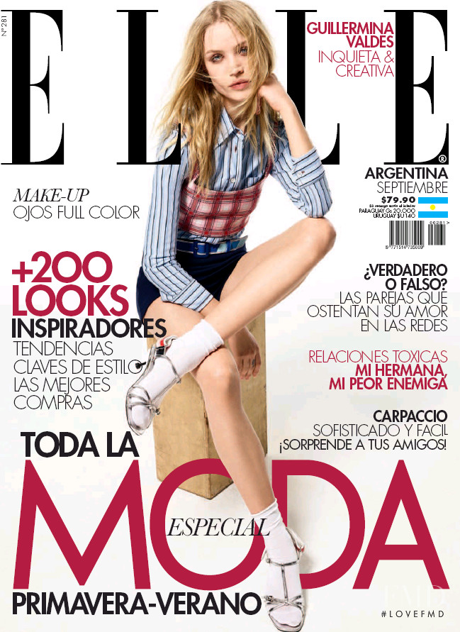 Camilla Forchhammer Christensen featured on the Elle Argentina cover from September 2017