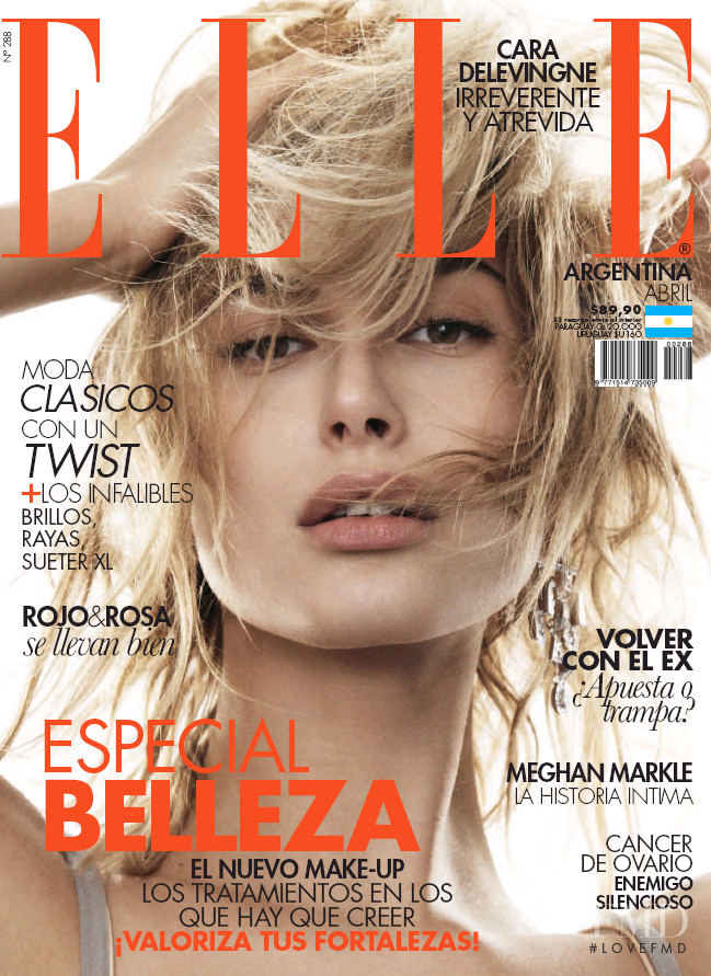 Hailey Baldwin Bieber featured on the Elle Argentina cover from April 2018