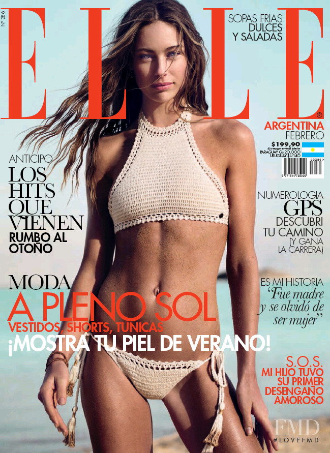 Mathilde Goehler featured on the Elle Argentina cover from February 2018