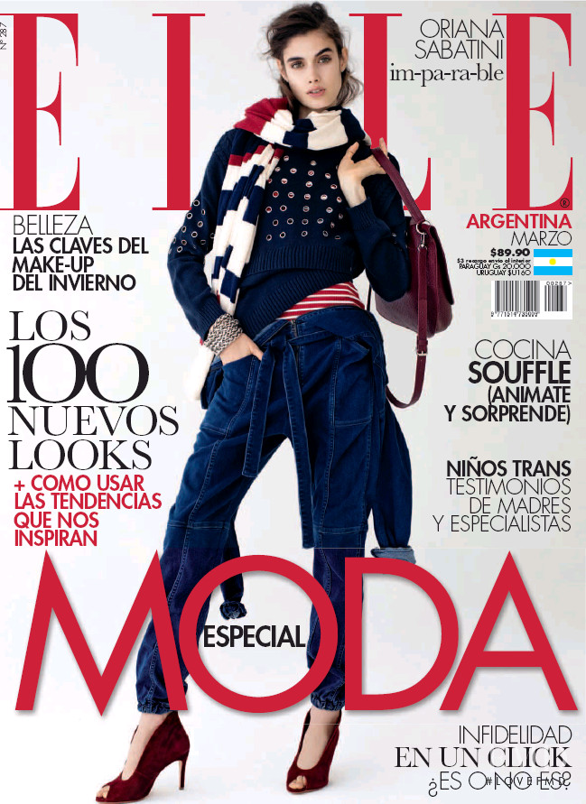 Cameron Traiber featured on the Elle Argentina cover from March 2018