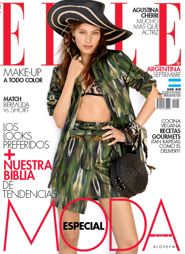Sienna Peters featured on the Elle Argentina cover from September 2018