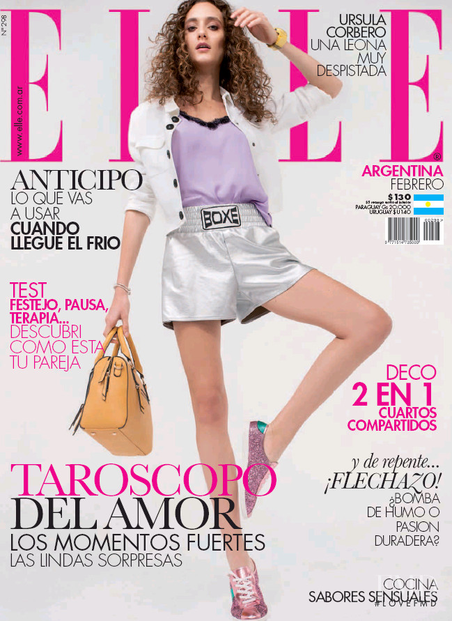 Valentina Wende featured on the Elle Argentina cover from February 2019