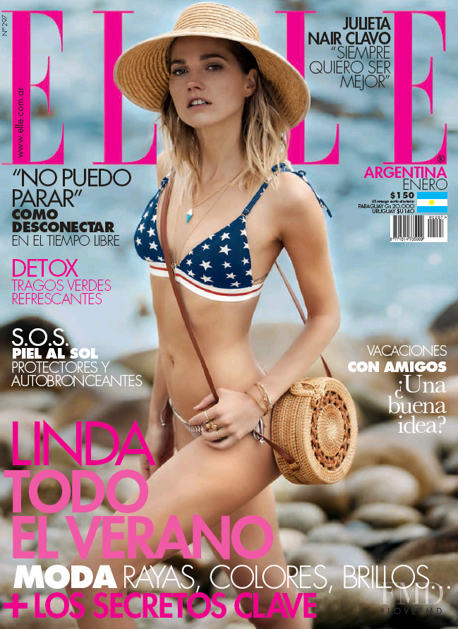 Florencia Chiaramoni  featured on the Elle Argentina cover from January 2019